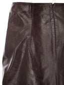 Sportmax Afa Leather Midi Skirt