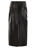 Sportmax Afa Gonna Longuette In Pelle