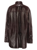 Sportmax Borel Oversized Nappa Leather Shirt