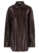 Sportmax Borel Oversized Nappa Leather Shirt