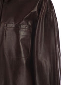 Sportmax Borel Oversized Nappa Leather Shirt