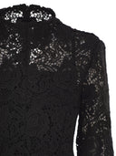 Sportmax Tefrite05 Korte bloemenmacramé -jurk