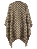 Max Mara Editti Lana y algodón Jacquard Poncho