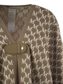 Max Mara Editti Lana y algodón Jacquard Poncho