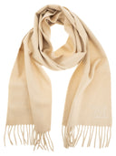 Max Mara Wkclara Camel Stole With Monogram Embroidery