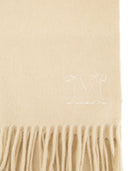 Max Mara Wkclara Camel Stole With Monogram Embroidery