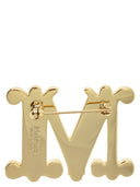Maxmara Bath2 Monogram Brooch With Crystals