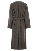 周末Maxmara Zenica羊毛花呢穿衣礼服外套