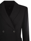 Weekend Max Mara Ornati Double Breasted Blazer In Wool Canvas