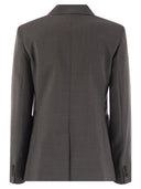 Weekend Max Mara Ornati Double Breasted Blazer In Wool Canvas
