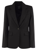 Weekend Max Mara Lamine Natural Stretch Wool Blazer