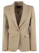 Fin de semana Max Mara Lamine Blazer de lana estira natural