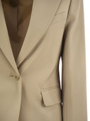 Fin de semana Max Mara Lamine Blazer de lana estira natural