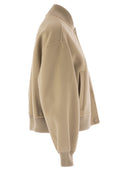 주말 Max Mara Zelante Bomber Jacket in Wool Blend