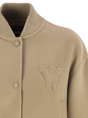 주말 Max Mara Zelante Bomber Jacket in Wool Blend