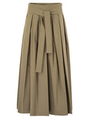 Week-end Max Mara Agiate Pliped Cotton Jupe