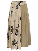 Weekend Maxmara Etra Pleated Skirt In Patterned Twill