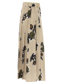 Weekend Maxmara Etra Pleated Skirt In Patterned Twill