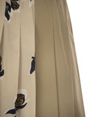 Weekend Maxmara Etra Pleated Skirt In Patterned Twill