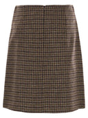 Weekend Maxmara Vata Short Prince Of Wales Wool Skirt