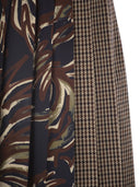 Weekend Maxmara Fanale Pied De Poule Wool Pleated Skirt