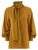 Weekend Max Mara Guido Silk Shirt With Bow Tie