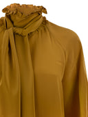 Weekend Max Mara Guido Silk Shirt With Bow Tie