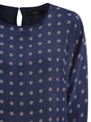 Weekend Max Mara Adone Crewneck Blouse In Crepe De Chine