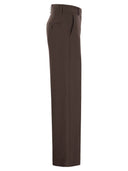 Weekend Max Mara Ballo Technical Cotton Palazzo Trousers