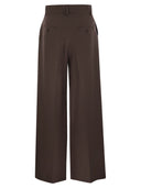 Weekend Max Mara Ballo Technical Cotton Palazzo Trousers