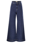Weekend Maxmara Ciro Wide Leg Jeans In Cotton Denim