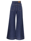 Weekend Maxmara Ciro Wide Leg Jeans In Cotton Denim