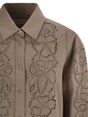 Weekend Max Mara Elmi Embroidered Soft Poplin Shirt