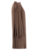 Weekend Maxmara Cabina1234 Mini Dress In Shiny Satin Reverse Fabric