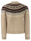 Weekend Maxmara Cabiria1234 Alpaca And Jacquard Wool Cardigan