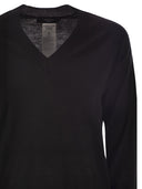 Weekend Maxmara Fiocchi V Neck Jumper In Wool And Cashmere