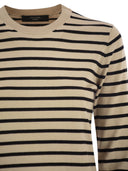 Weekend Max Mara Sicilia Striped Sweater In Silk And Wool