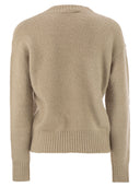 Weekend Maxmara Visita V Neck Sweater In Alpaca And Cotton