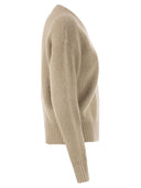 Weekend Maxmara Visita V Neck Sweater In Alpaca And Cotton