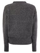 Weekend Max Mara Visita V Neck Sweater In Alpaca And Cotton