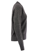 Weekend Max Mara Visita V Neck Sweater In Alpaca And Cotton