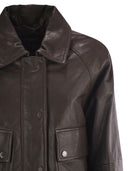 Weekend Max Mara Berbice Nappa Leather Shirt Jacket