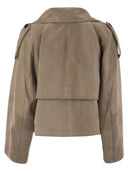 Weekend Max Mara Maga Short Suede Trench Coat