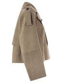 Weekend Max Mara Maga Short Suede Trench Coat