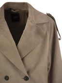 Weekend Max Mara Maga Short Suede Trench Coat