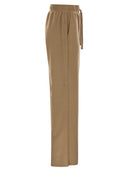 Weekend Maxmara Sponda Jersey Trousers With Draped Effect