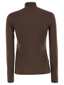 Weekend Maxmara Multif Turtleneck T Shirt In Viscose Jersey