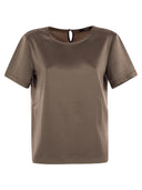 Weekend Max Mara Gilbert Satin And Jersey T Shirt