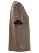 Weekend Max Mara Gilbert Satin And Jersey T Shirt