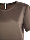 Weekend Max Mara Gilbert Satin And Jersey T Shirt